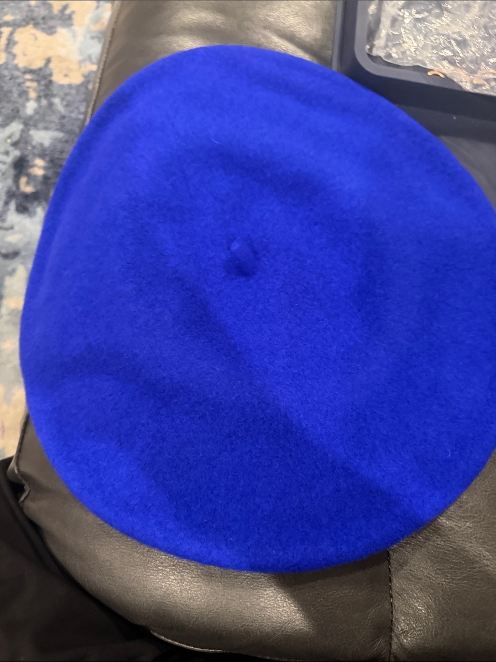 Mens Royal Blue Wool Beret - Unbranded